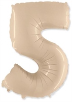 Шар (40''/102 см) Цифра Кремовый №5 FM 88022589