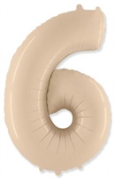 Шар (40''/102 см) Цифра Кремовый №6 FM 88022590