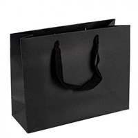 Пакет Крафт подарочный Премиум Горизонтальный Черный 25,4*20*9,5см  т.м.624 88043350