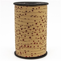 Лента Крафт Красные звёзды металлик 5мм*182м 87999430