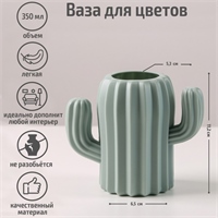 {{photo.Alt || photo.Description || 'Ваза для цветов 7,5х13х11,2 см, цвет зеленый 4700064'}}