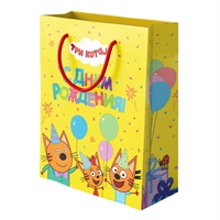 {{photo.Alt || photo.Description || 'Пакет подарочный, Три Кота, С Днем Рождения!, 41*31*12 см, 1 шт.'}}