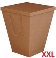 Коробка для цветов 32 x 50 х 55 cм, (XXL) с крышкой, крафт (10шт. / уп.) 88049846