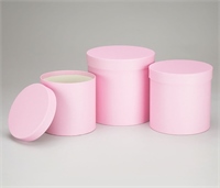 Набор коробок с крышкой,19,5х19 см, 17,5х17 см, 15,5х15 см, 3 шт, розово-лиловый 88049877