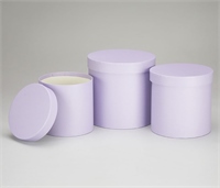 Набор коробок с крышкой,19,5х19 см, 17,5х17 см, 15,5х15 см, 3 шт, св.-сиреневый 88049811