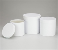 Набор коробок с крышкой,19,5х19 см, 17,5х17 см, 15,5х15 см, 3 шт., белый 88049820