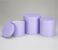 Набор коробок с крышкой,19,5х19 см, 17,5х17 см, 15,5х15 см, 3 шт., лавандовый 88049938