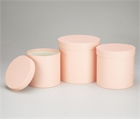 Набор коробок с крышкой,19,5х19 см, 17,5х17 см, 15,5х15 см, 3 шт., светло-розовый 88049888