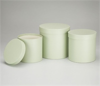 Набор коробок с крышкой,19,5х19 см, 17,5х17 см, 15,5х15 см, 3 шт., фисташковый 88049806