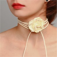 {{photo.Alt || photo.Description || 'Чокер «Танго» цветок на шнурке, роза тренд, цвет белый'}}