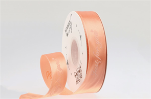 Лента шёлковая «Just for you» (2,5см х 40ярд) Шампань 19272