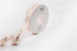 Лента шёлковая премиум «Flower Party» (2,5см х 45ярд) Светло-розовый 18060