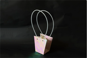 Пакет для цветов крафт «Голография» форма-1 размер M (12/12 х 8/8 х 12.5см) 10 шт, плотность 230 гр 17839