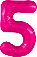 {{photo.Alt || photo.Description || 'Шар (40&#39;&#39;/102 см) Цифра Slim Фуксия Сатин №5  Agura'}}