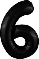 Шар (40''/102 см) Цифра Slim Черный блеск №6  Agura 88049610