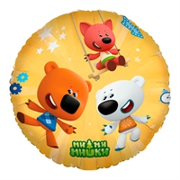 Аг 18 Круг Ми-ми-мишки Друзья в упаковке / 1 шт /, Фольгированный шар 88049580