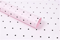 Тишью бумага с принтом «Мелкая точка» 17гр 50см х 70см х 28шт Розовый и Чёрный, плотность 17 гр 19344
