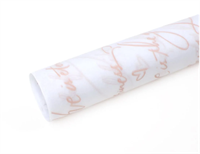 Тишью бумага с принтом «Послание» 17гр 50см х 70см х 28шт Розовый, плотность 17 гр 17310