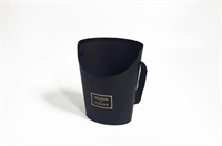 Кашпо для цветов с лентой (15.5x12x19cm) Чёрный 01777