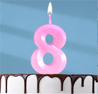 {{photo.Alt || photo.Description || 'Свеча в торт на шпажке «Грань», цифра &quot;8&quot;, 5 см, розовая 10330402'}}