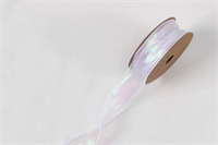 Лента мелкая сетка перелив цвета «Симфония» (4,0см х 10ярд) Белый 17967