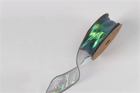 Лента мелкая сетка перелив цвета «Симфония» (4,0см х 10ярд) Зелёный 18233