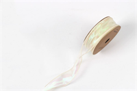 Лента мелкая сетка перелив цвета «Симфония» (4,0см х 10ярд) Кремовый 17966