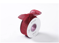 Лента мелкая сетка «Снежный шёлк» (4,0см х 20ярд) Бордовый 17930