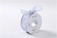 Лента мелкая сетка «Снежный шёлк» (4,0см х 20ярд) Небесный 17936