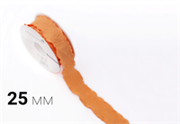 Лента дизайнерская текстильная «Rossi» (2,5см х 10ярд) Оранжевый 18076