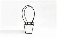 Пакет для цветов крафт форма-1 размер M (12/12 х 8/8 х 12.5см) 10 шт Белый с чёрным, плотность 230 гр 18346