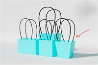 Пакет для цветов крафт форма-1 размер M (12/12 х 8/8 х 12.5см) 10 шт Бирюзовый, плотность 230 гр 17545