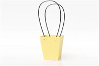 Пакет для цветов крафт форма-1 размер M (12/12 х 8/8 х 12.5см) 10 шт Жёлтый, плотность 230 гр 17817