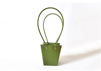 Пакет для цветов крафт форма-1 размер M (12/12 х 8/8 х 12.5см) 10 шт Зелёный, плотность 230 гр 18328