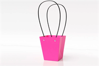 Пакет для цветов крафт форма-1 размер M (12/12 х 8/8 х 12.5см) 10 шт Фуксия, плотность 230 гр 17815