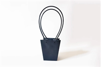 Пакет для цветов крафт форма-1 размер M (12/12 х 8/8 х 12.5см) 10 шт Чёрный, плотность 230 гр 18800