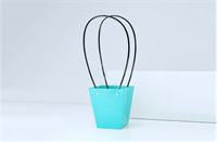 Пакет для цветов крафт форма-1 размер S (9/9 х 6.5/6.5 х 10см) 10 шт Бирюзовый, плотность 230 гр 17544