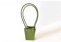 Пакет для цветов крафт форма-1 размер S (9/9 х 6.5/6.5 х 10см) 10 шт Зелёный, плотность 230 гр 18739