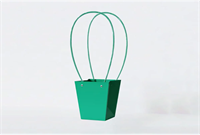 Пакет для цветов крафт форма-1 размер S (9/9 х 6.5/6.5 х 10см) 10 шт Изумрудный, плотность 230 гр 21368