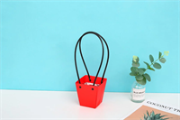 Пакет для цветов крафт форма-1 размер S (9/9 х 6.5/6.5 х 10см) 10 шт Красный, плотность 230 гр 17186