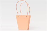 Пакет для цветов крафт форма-1 размер XL (17/17 х 11.5/11.5 х 20см) 10 шт Персиковый, плотность 230 гр 17826