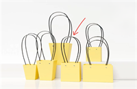 Пакет для цветов крафт форма-2 размер L (13 х 12.5 х 15см) 10 шт Жёлтый, плотность 230 гр 17833