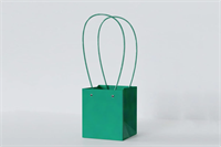 Пакет для цветов крафт форма-2 размер L (13 х 12.5 х 15см) 10 шт Изумрудный, плотность 230 гр 21373