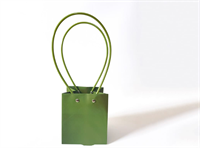 Пакет для цветов крафт форма-2 размер M (11.5 х 10.5 х 13см) 10 шт Зелёный, плотность 230 гр 18331