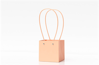 Пакет для цветов крафт форма-2 размер M (11.5 х 10.5 х 13см) 10 шт Персиковый, плотность 230 гр 17830