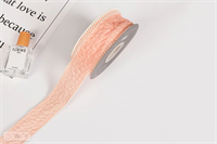 Лента органза жатая «Бусины» (4,0см х 5ярд) Шампань 19237