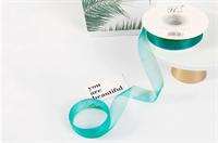 Лента органза с переливом цвета (2,5см х 30ярд) Голубой и Зелёный 19319