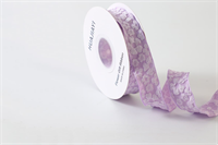 Лента текстильная рельефная «Цветы» (2,5см х 10ярд) Сиреневый 19169