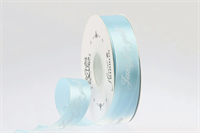 Лента шёлковая «Just for you» (2,5см х 33ярд) Небесный 21597