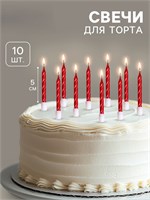 {{photo.Alt || photo.Description || 'Свечи в торт &quot;Спираль&quot;, 10 шт, средние, 5 см, красный металлик 2919670'}}